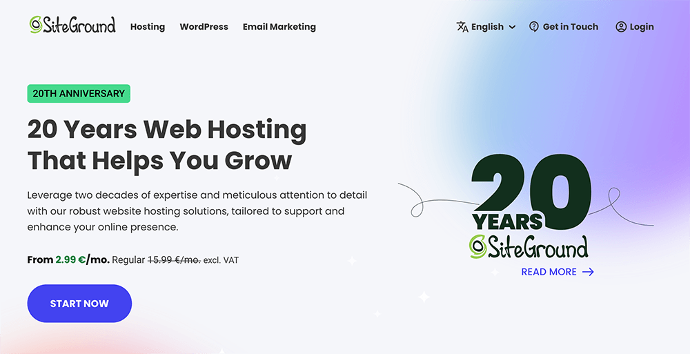 SiteGround best managed WordPress hosting